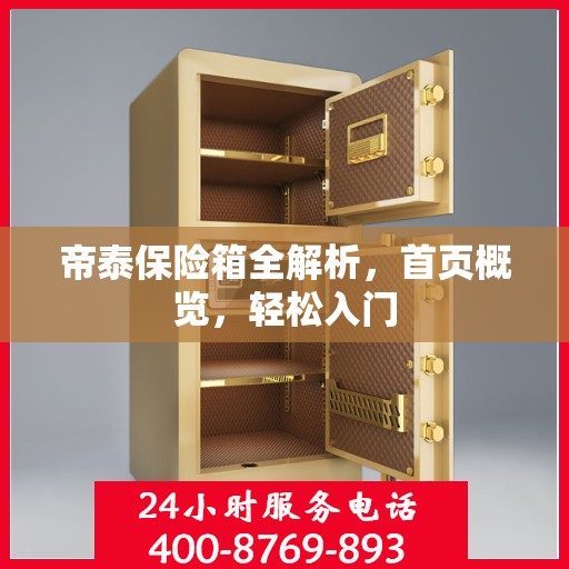 帝泰保险箱全解析，首页概览，轻松入门